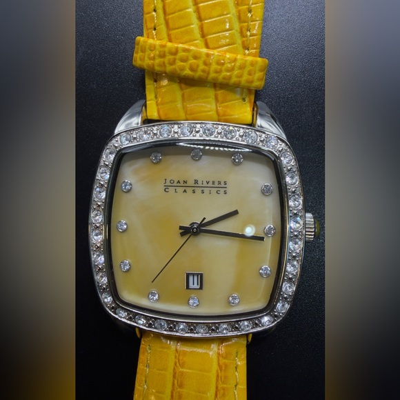 JOAN RIVERS COLLECTIBLE WATCHES SET OF 2 Yellow Green - Picture 2 of 11